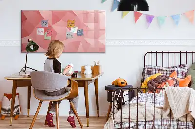 Tableau magnétique pour dessiner motif abstraction de triangles