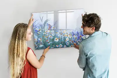 Tableau magnétique pour dessiner motif papillon sur la prairie