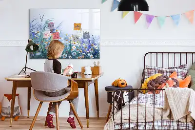 Tableau magnétique pour dessiner motif papillon sur la prairie