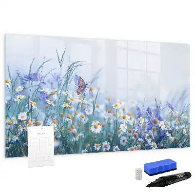 Tableau magnétique pour dessiner motif papillon sur la prairie