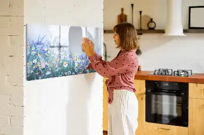 Tableau magnétique pour dessiner motif papillon sur la prairie