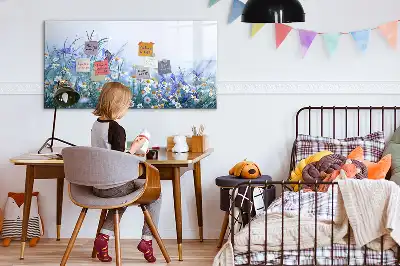 Tableau magnétique pour dessiner motif papillon sur la prairie