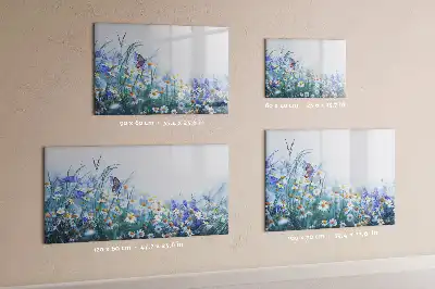 Tableau magnétique pour dessiner motif papillon sur la prairie