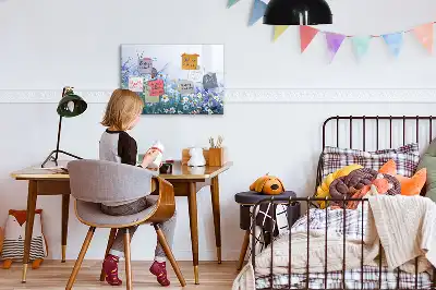 Tableau magnétique pour dessiner motif papillon sur la prairie