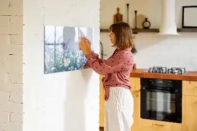 Tableau magnétique pour dessiner motif papillon sur la prairie