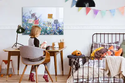Tableau magnétique pour dessiner motif papillon sur la prairie