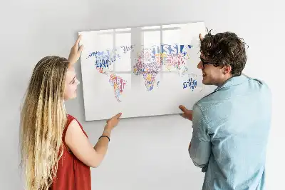 Tableau magnétique à dessiner carte du monde