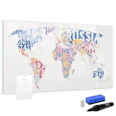 Tableau magnétique à dessiner carte du monde