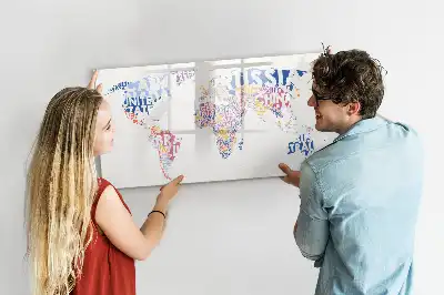 Tableau magnétique à dessiner carte du monde