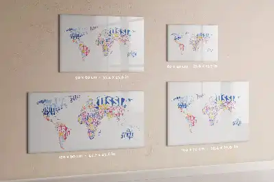 Tableau magnétique à dessiner carte du monde