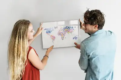 Tableau magnétique à dessiner carte du monde
