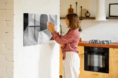 Tableau magnétique à dessiner motif abstraction de triangle