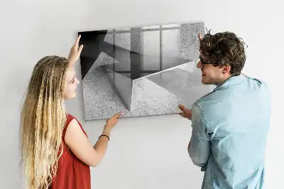 Tableau magnétique à dessiner motif abstraction de triangle