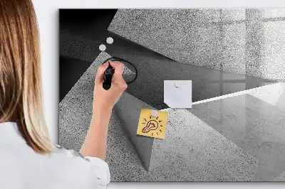 Tableau magnétique à dessiner motif abstraction de triangle