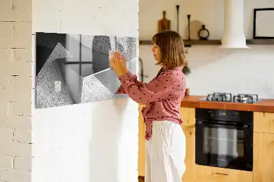 Tableau magnétique à dessiner motif abstraction de triangle