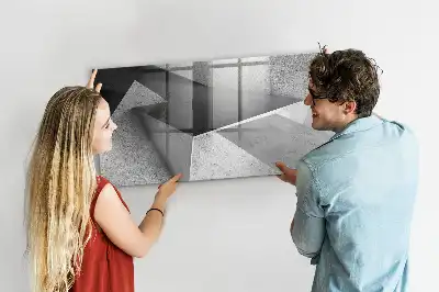 Tableau magnétique à dessiner motif abstraction de triangle