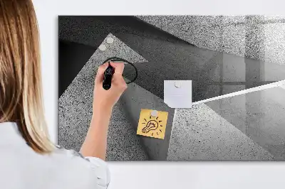 Tableau magnétique à dessiner motif abstraction de triangle