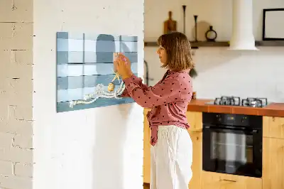 Tableau magnétique de dessin motif planches avec plantes et coquillages