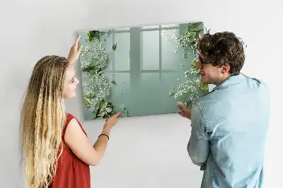 Tableau magnétique à dessiner motif fleurs délicates