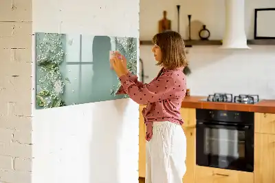 Tableau magnétique à dessiner motif fleurs délicates