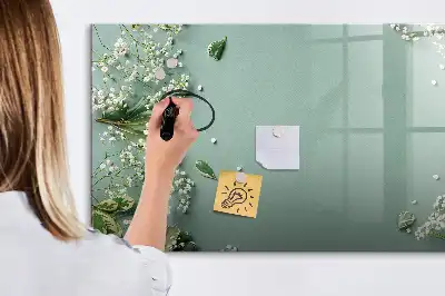Tableau magnétique à dessiner motif fleurs délicates