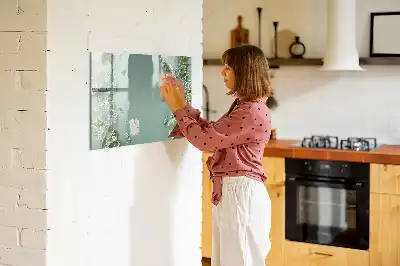 Tableau magnétique à dessiner motif fleurs délicates