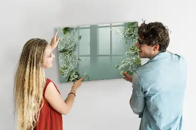 Tableau magnétique à dessiner motif fleurs délicates