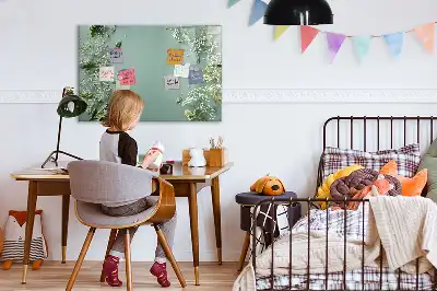 Tableau magnétique à dessiner motif fleurs délicates