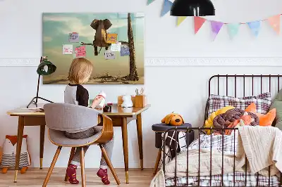 Tableau magnétique pour dessiner motif éléphant sur l'arbre