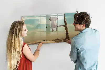 Tableau magnétique pour dessiner motif éléphant sur l'arbre