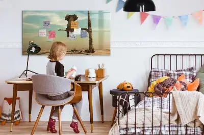 Tableau magnétique pour dessiner motif éléphant sur l'arbre