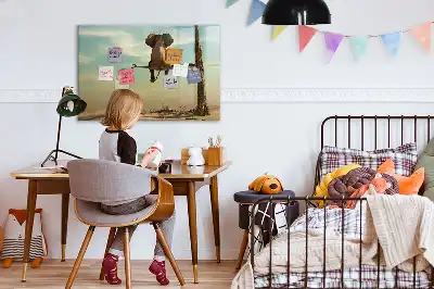 Tableau magnétique pour dessiner motif éléphant sur l'arbre