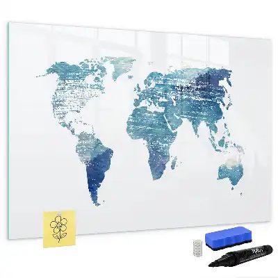 Tableau magnétique pour dessiner carte du monde