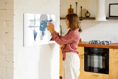 Tableau magnétique pour dessiner carte du monde