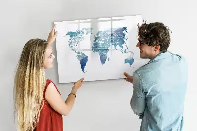 Tableau magnétique pour dessiner carte du monde