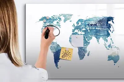 Tableau magnétique pour dessiner carte du monde