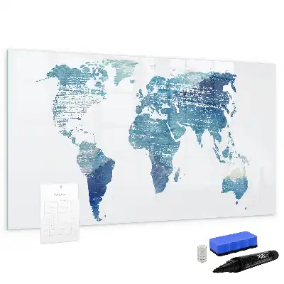 Tableau magnétique pour dessiner carte du monde