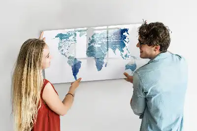 Tableau magnétique pour dessiner carte du monde