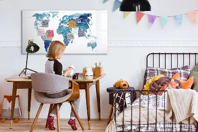 Tableau magnétique pour dessiner carte du monde