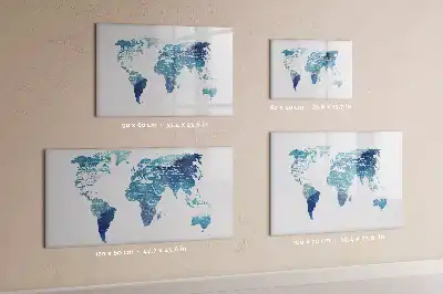 Tableau magnétique pour dessiner carte du monde