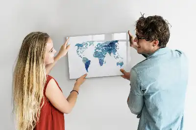 Tableau magnétique pour dessiner carte du monde