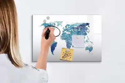 Tableau magnétique pour dessiner carte du monde
