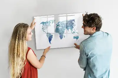 Tableau magnétique pour dessiner carte du monde