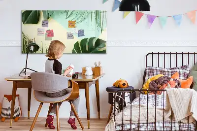 Tableau magnétique pour dessin motif feuilles de monstera