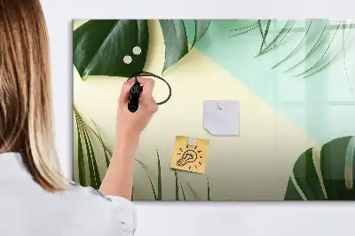 Tableau magnétique pour dessin motif feuilles de monstera