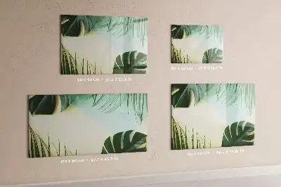 Tableau magnétique pour dessin motif feuilles de monstera