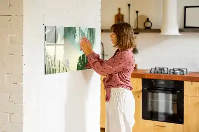 Tableau magnétique pour dessin motif feuilles de monstera