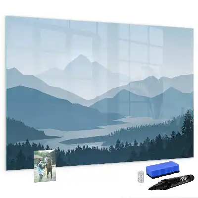 Tableau magnétique à dessiner paysage de montagne
