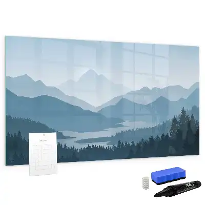 Tableau magnétique à dessiner paysage de montagne