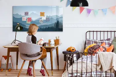 Tableau magnétique à dessiner paysage de montagne